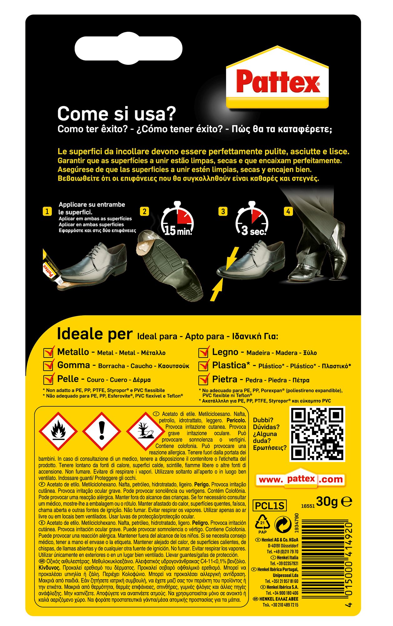 Pattex Cola De Contacto Bl 30 gr